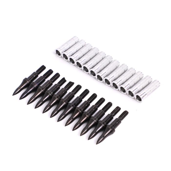 75 GrainTarget Arrow Point Archery Broadheads with Aluminum Insert ID