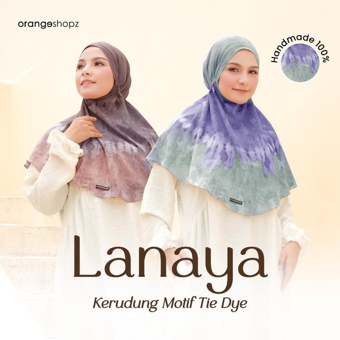 ORGhijab Bergo Hijab Instan Motif Tie Dye Lanaya Daily | Kerudung Bergo Tali Tie Dye
