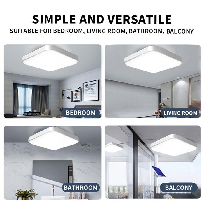 【Garansi 10 tahun】 lampu taman surya plafon rumah Lampu Langit-langit LED Surya Outdoor lampu panel