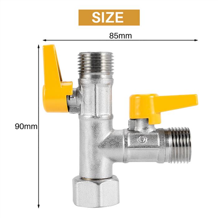 Brass Water Diverter 3 Way Shower Diverter Valve T Adapter Shower