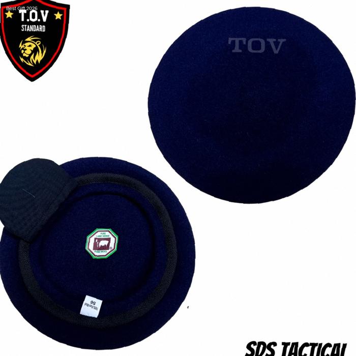 Baret Brimob Biru Dongker Camel Wool Original | Kekinian