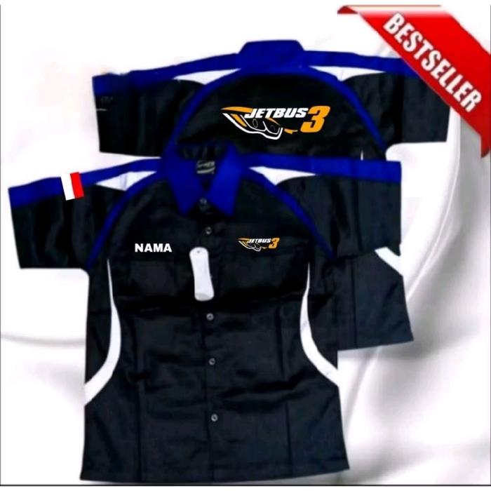terbaru ready stok full bordir kemeja bordir jetbus 3 kemeja jetbus 3 seragam jetbus 3 pdh jetbus 3 