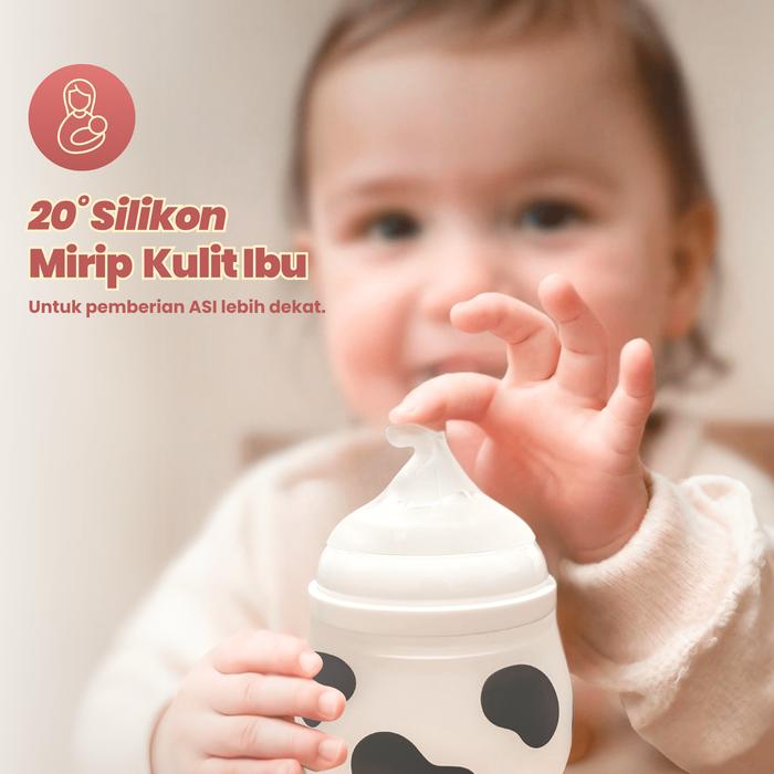 (New rn fav 150ml)MooMoo ibebe ultra DBF 20 ultra soft 4in1 silicon tol Susu Bayi Wide-Ne 150ml/240m