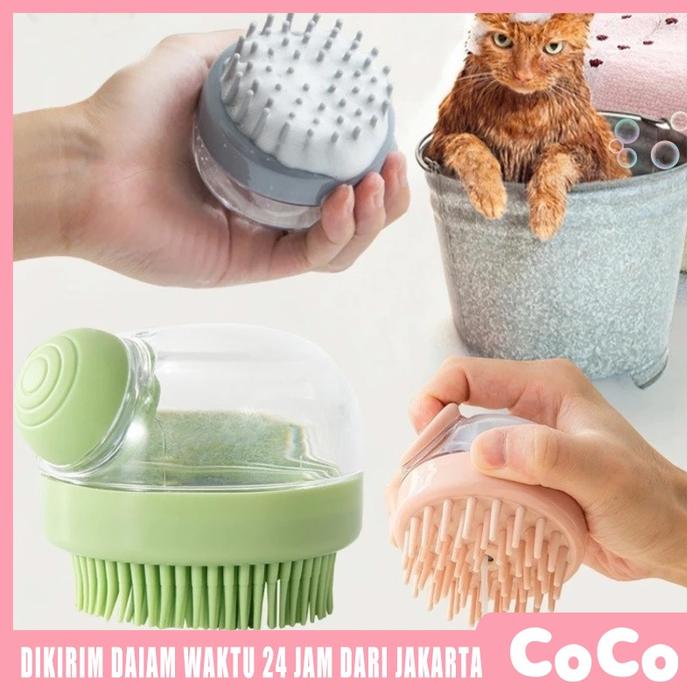 Sisir Sikat Pijat Silikon / Sisir Keramas Anti Ketombe / Sikat Sisir Pembersih Kulit Kepala