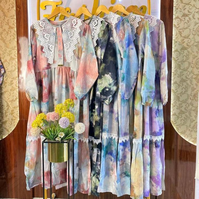 Midi dress ABIYAN best seller super santik