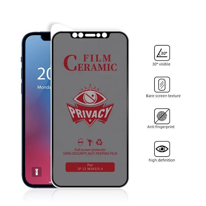 Temper TG anti Gores Xiaomi Redmi POCO M5S / Note 7 / Note 10 Privacy Ceramic Matte Anti Spy All tip