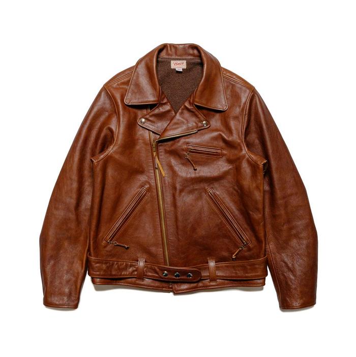 The real mccoy leather BJ21001 Buco JH-1 Jacket / Brown Jaket Pria