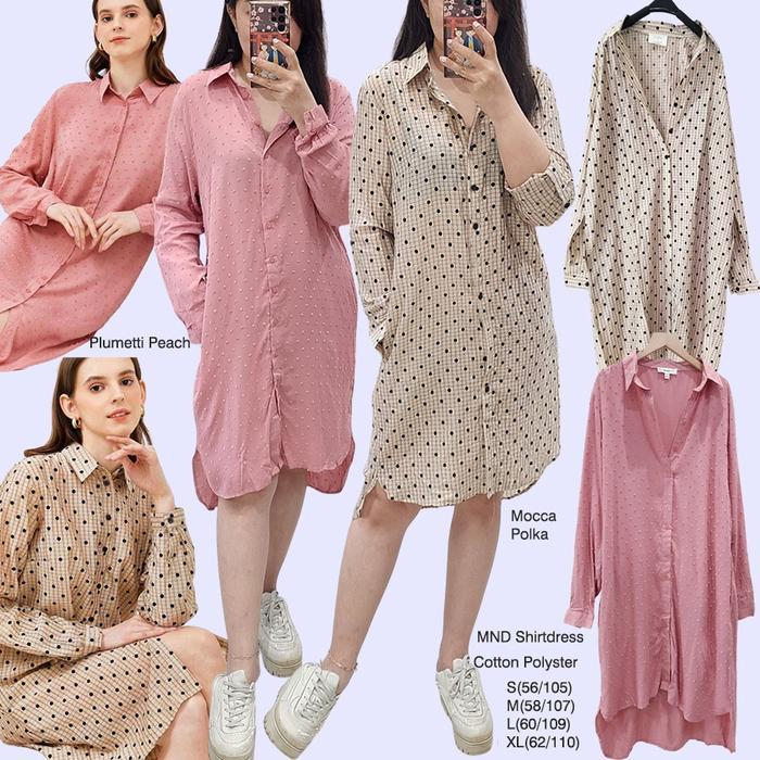 Promo MINE MND SHIRT DRESS Wanita Branded COD