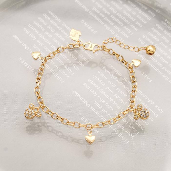 Hyl Jewelry 60B Couple Gelang Anak Titanium bangle segar bracelet terbaru Perempuan Emas Bayi Muda A