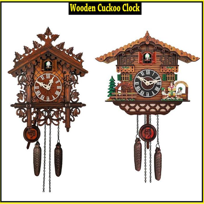 Cuckoo Quartz Wall Clock Modern Bird Home Living Room Hanging Watch