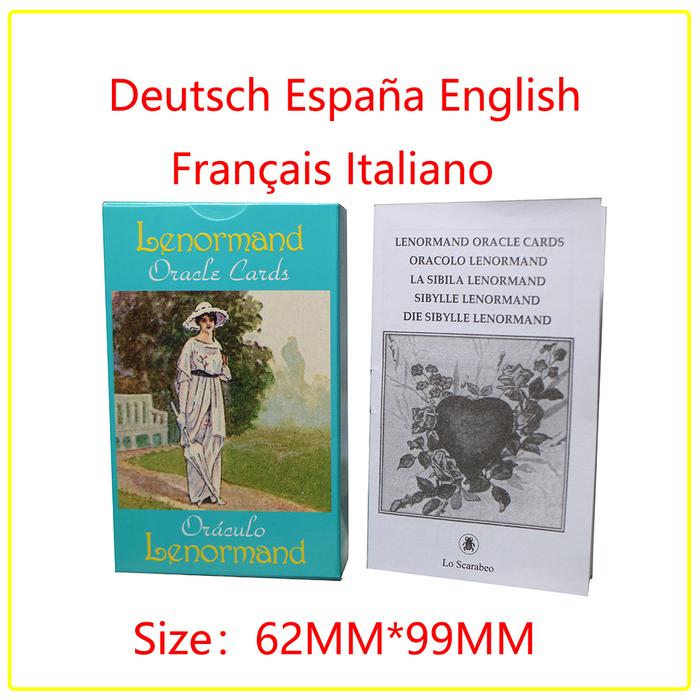 New lenormand oracle cards Spanish with Guide Book Fate Table Games