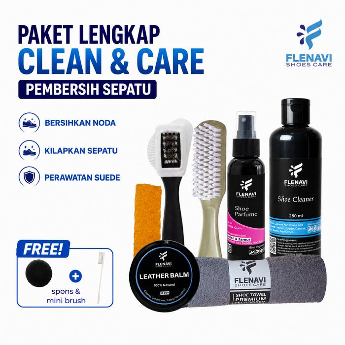 Flenavi Pembersih Sepatu Suede, Kulit, Canvas - All in One | Shoe Cleaner, Semir Sepatu, Penghapus S