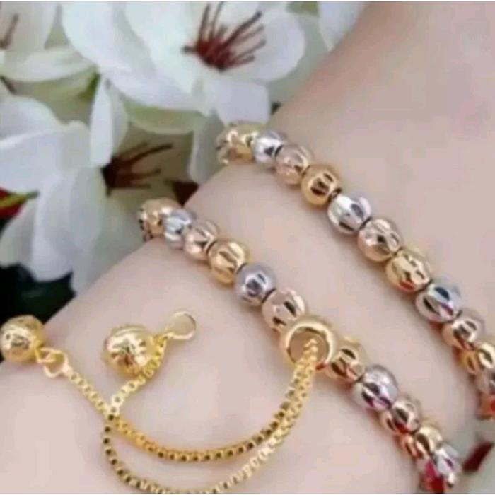 Gelang Serut Kombinasi emas muda asli dapat surat dari toko