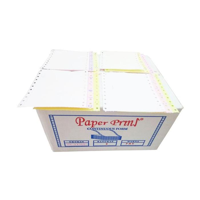 [ DUS ] Kertas Komputer Continuous Form 3 Ply 9,5 x 11 Bagi 4 - Paper Prins MURAH!