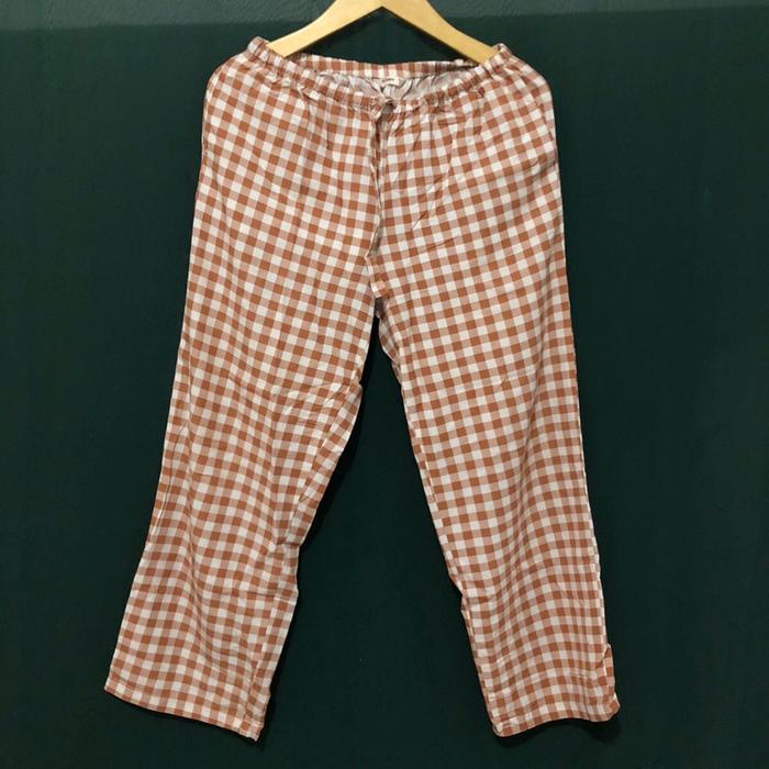 Celana Kulot ET CETERA Plaid Choco