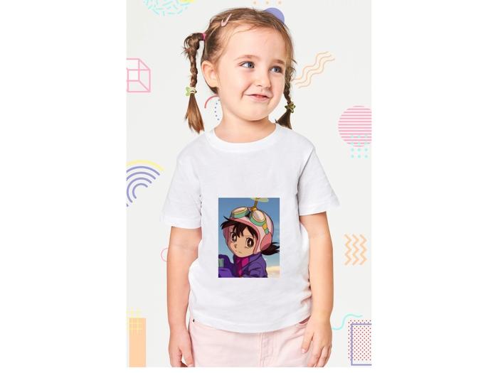 baju dtf anak motif karakter boneka kartun doraemon shizuka DN8 sablon sublim gambar 3D Kaos Fashion
