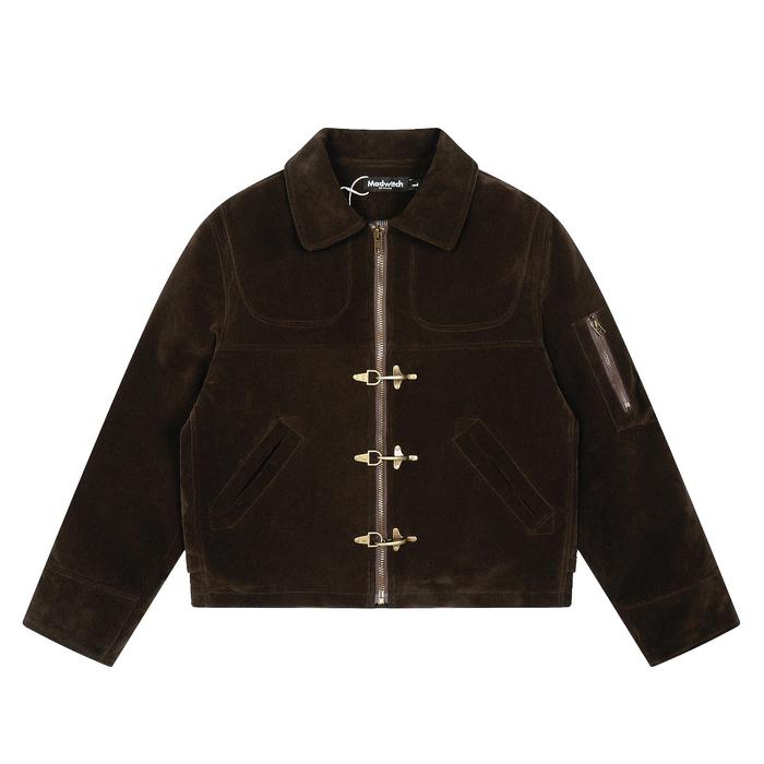 American Retro Deconstructed Aircraft Buckle Flight Jacket Men's Women's Spring Autumn Casual Short 