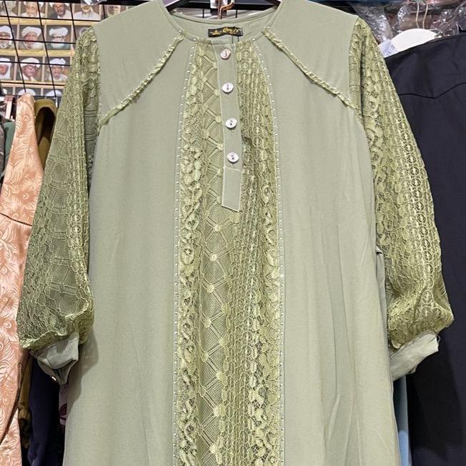 PROMO!! Gamis Qorys mix brokat  Terbaru STOK TERBATAS!!
