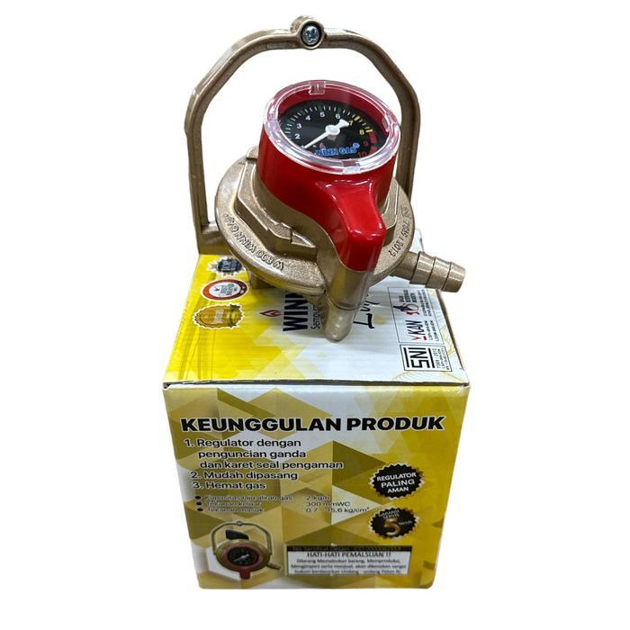 WINN GAS W800 M LUXURY SELANG SAFETY INDO GAS REGULATOR PAKET STAINLESS STEEL ANTI KARAT (SPECIAL CO