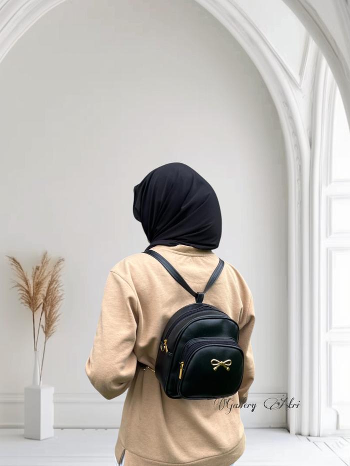Gallery astri-Tas Ransel 2in 1 Wanita PITA Mini | Tas Ransel Terkini | Tas Ransel viral tik tok | Ta
