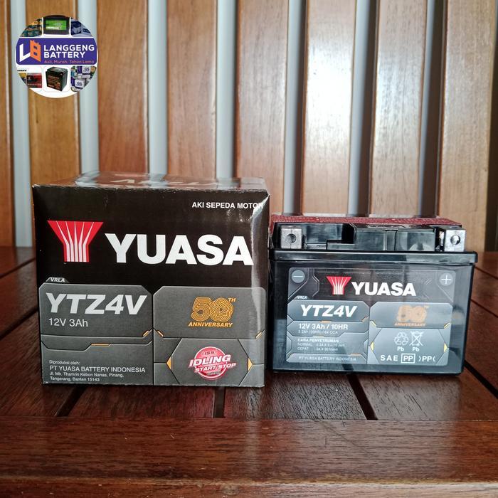 Aki Untuk Karisma,Beat,Mio,Vario,Vixion Yuasa Ytz4V / Ytz5S / Gtz5S / Mtz5S Tbk