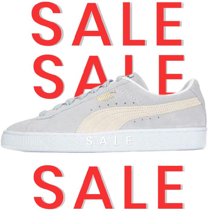 Sepatu Sneakers PUMA Suede Classic XXI platinum grey pristine 37491555 ORIGINAL 100% LEGIT BARANG RE