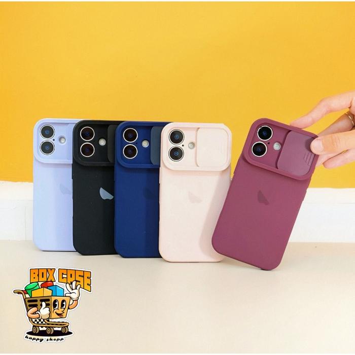 (+Packing Box) Bludru Premium Window Slide Camera Case - Softcase/ Casing Hp Compatible For Iphone 7