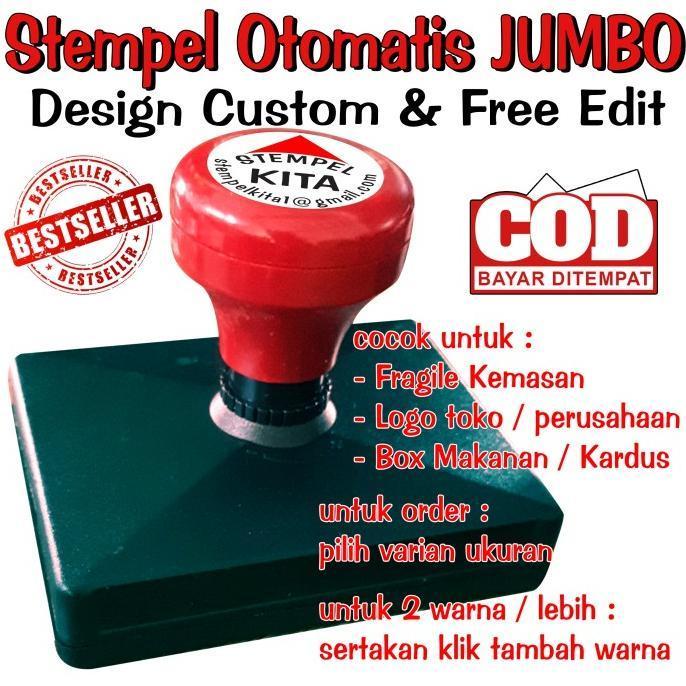 (Cooger) Stempel Otomatis Besar Untuk Legalisir, Box Makanan Dan Kardus