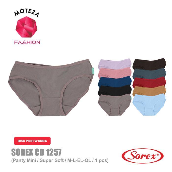 PREMIUM Sorex Celana Dalam Wanita - CD 1257 - Mini Panty - Super Soft - M - XXL Cewek Lembut Nyaman 