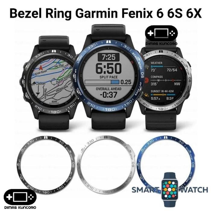 Bezel Ring Garmin Fenix 6 6X 6S Bezel Ring Garmin Fenix 6 6S 6X cover protector frame plus pro sapph
