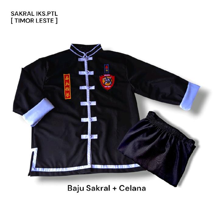 SAKRAL IKS.PTL TIMOR LESTE Baju Sakral Hitam dengan Celana Hitam Baju Sakral Celana