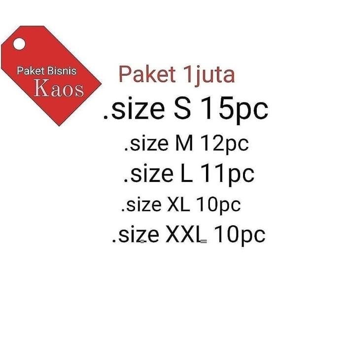 Paket usaha 1jt kaos anak bahan catton combed 58pcs