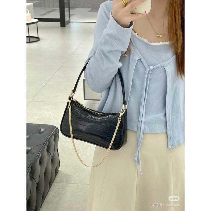 Siap Dikirim~ Tas Selempang & Tas Bahu Croco Double Tali / CK Moon Bag #10029