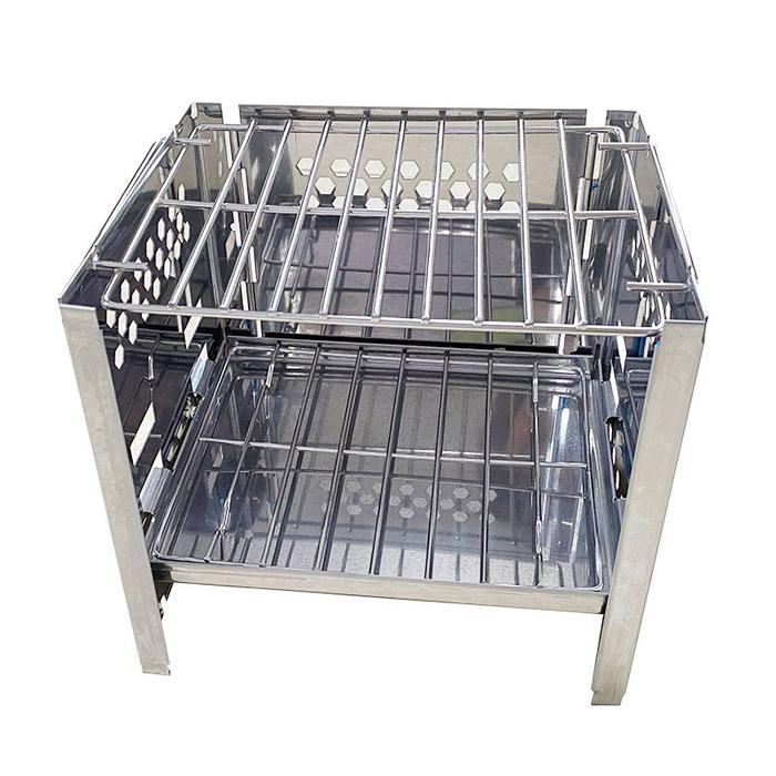 Mini BBQ Grill Folding BBQ Grill Outdoor Wood Stove Camping Picnic