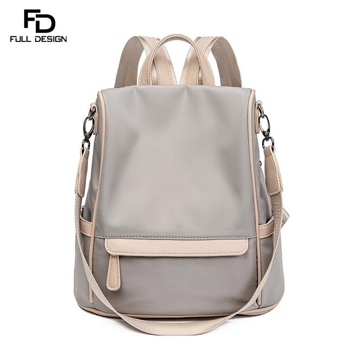 Full Design Joey Tas Ransel Tas Sekolah Wanita Nylon Multifungsi Backpack