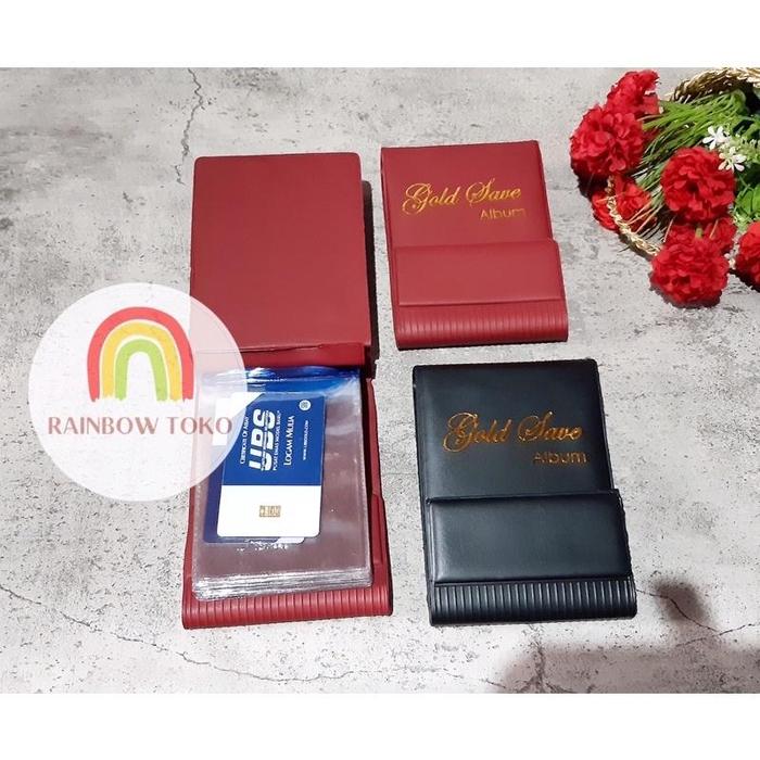 Dompet Album Logam Mulia LM Emas Antam Lotus Archi Minigold Ubs / Kartu / Tempat Penyimpanan Emas Pe