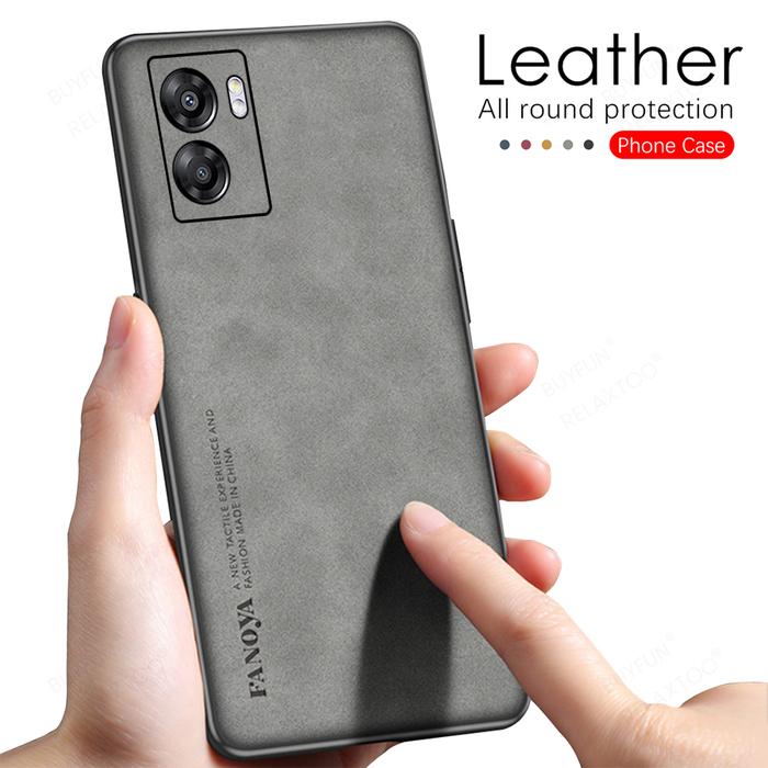 For Oppo A57 S A57s A57e Case Sheepskin Leather Soft TPU Frame Phone