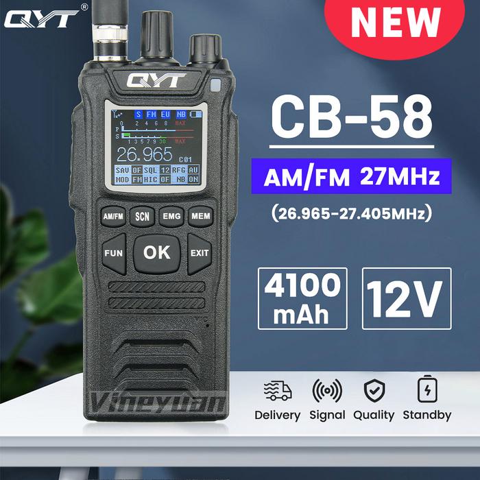 Original QYT CB Radio 27MHz QYT CB-58 26.965-27.405MHz FM AM Mode