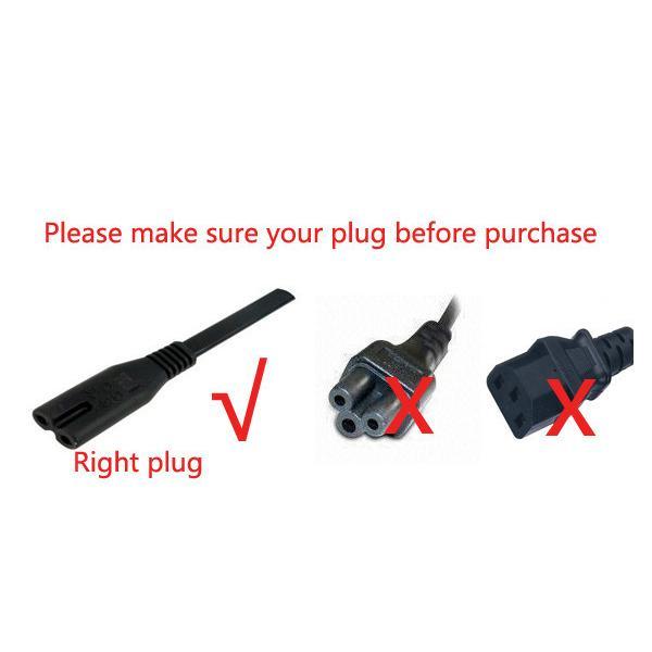 2-Prong Port Laptop US UK EU AU AC Power Adaptor Kabel/Kabel/Memimpin