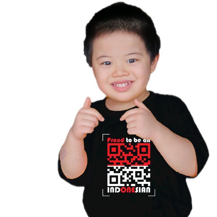 kaos lucu anak-anak qr Indonesia Fashion