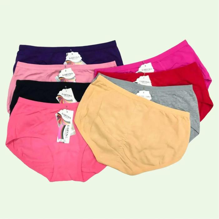 (3 - 6Pcs) CELANA DALAM WANITA DAIFONA 6266 BAHAN KATUN TEBAL CD PEREMPUAN KATUN PREMIUM Cewek Dewas