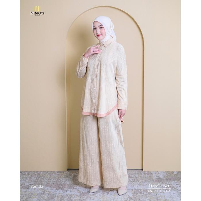 Ready.. Ninos Design Hazella set celana - setcel Catton Stripes
