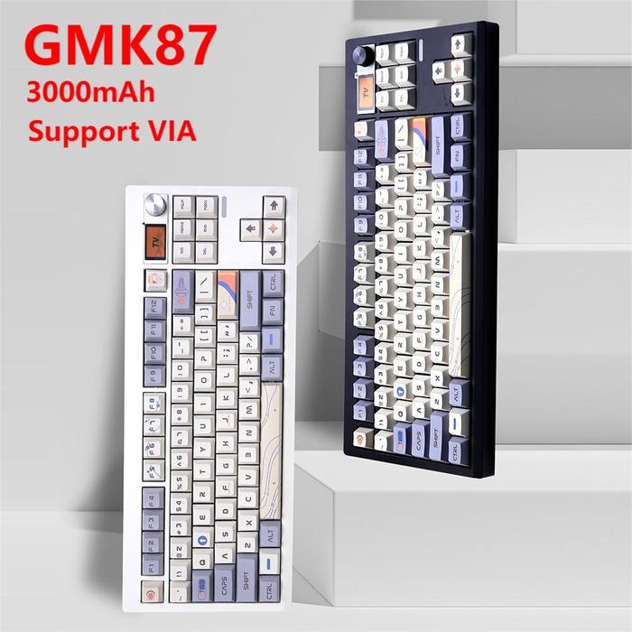 GMK87 Mechanical Keyboard Kit RGB Backlit Hot-swappable Keyboard Bluetooth/2.4Ghz/ Type-C Silent Key