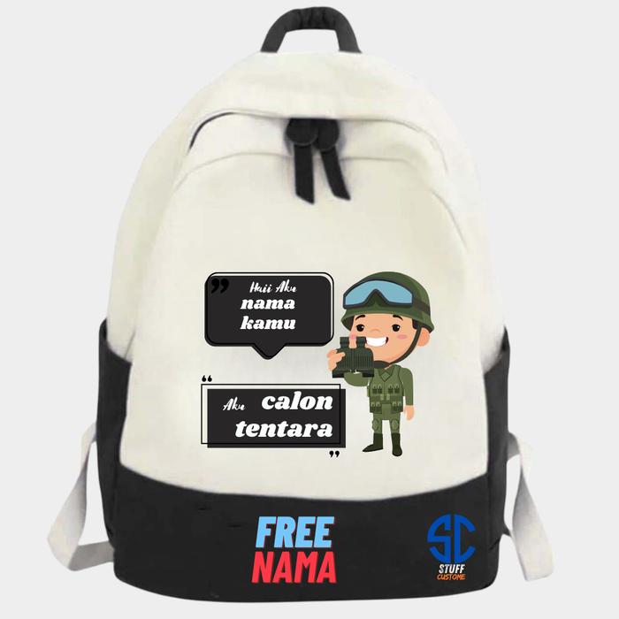 Tas Ransel Anak Custom Cita-Cita Tentara Terbaru