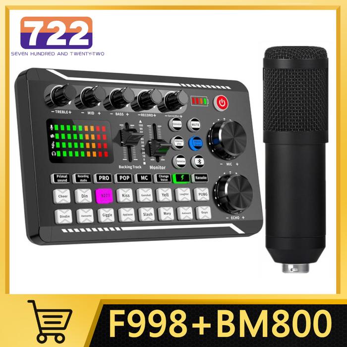 F998 Sound Card Microphone Mixer Kit Audio Sound Card USB