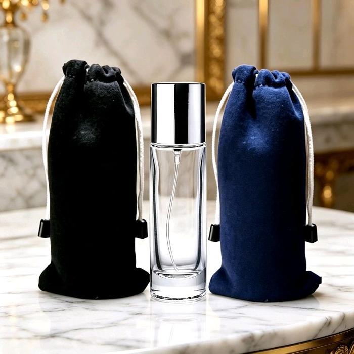 100 pcs - sarung botol parfum casa 30 ml bahan kain tebal warna di kirim random