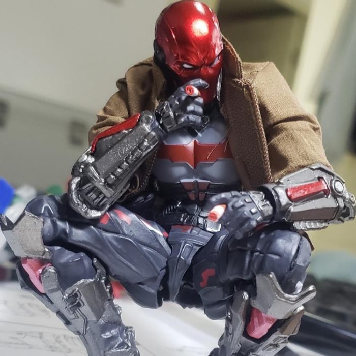 COSER TOYS 1/12 Red Hood Solider Head Sculpt Detective Comics Villain Joker Predecessor Carving Mode