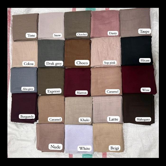 Hijab Paris Jadul by @iin.official Hijab Segi Empat Nyaman Dipakai Sehari-hari dengan Pilihan Warna 