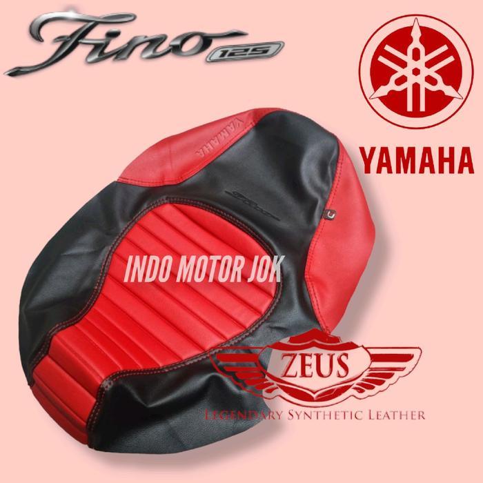 sarung jok Yamaha Fino, kulit jok Mio Fino, sadel jok Fino, Model CAFERACER Premium produk Motor Spo