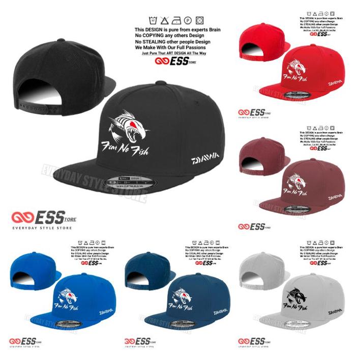 Topi Fear No Fish Snapback - Topi Mancing Daiwa Fear No Fish